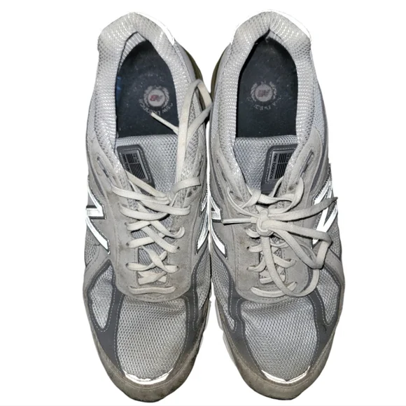 New Balance 990v4 Gray Made In USA Shoes Sneakers Men’s Size 12 - Picture 3 of 8